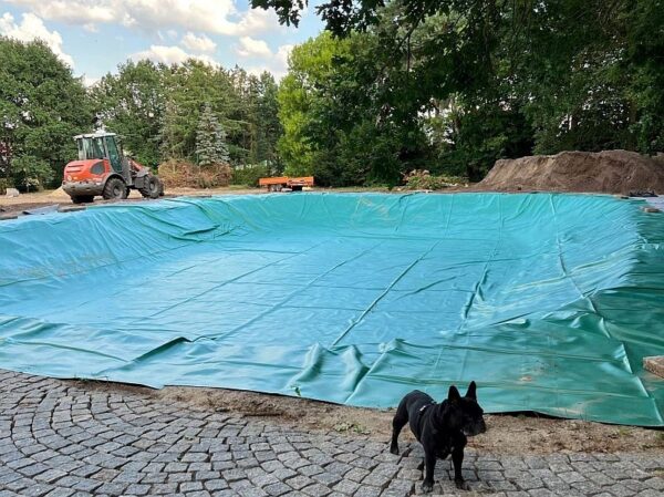 Teich bauen mit patina Folie